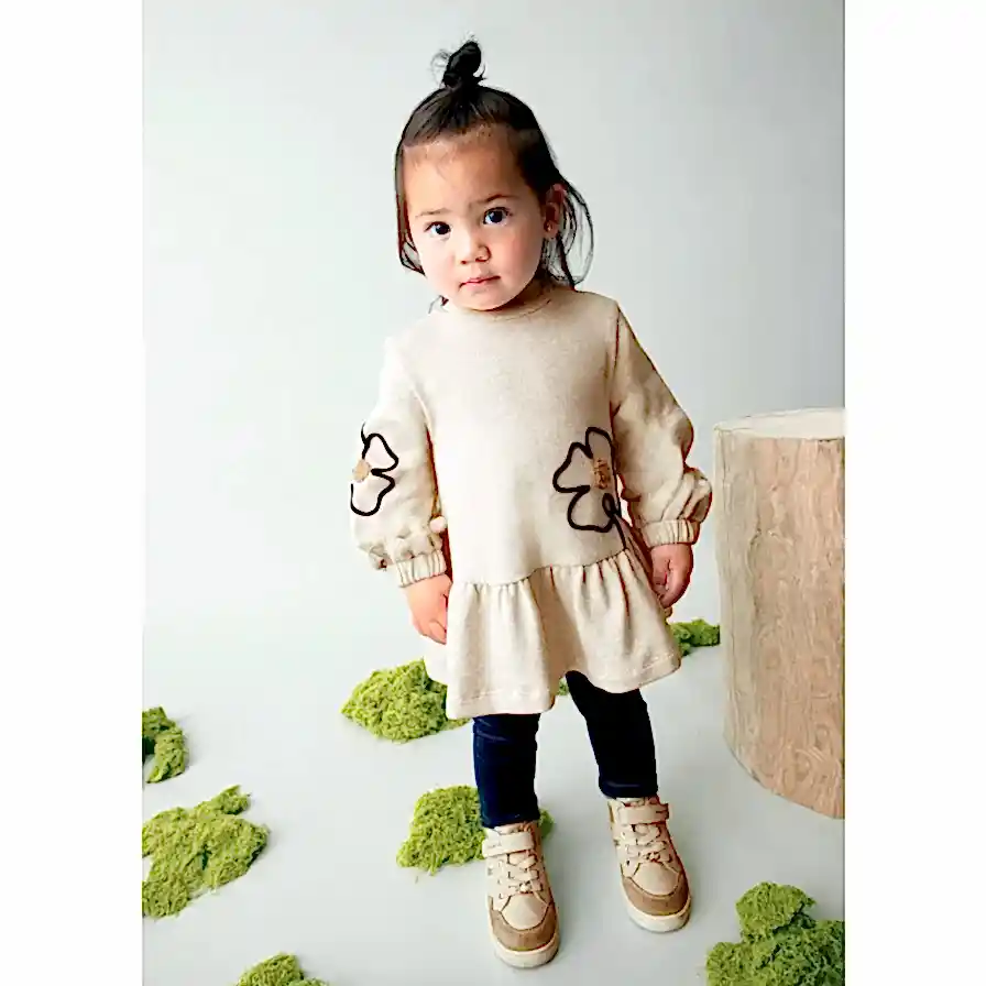 Mayoral Kışlık Kız Bebek Elbise Bej