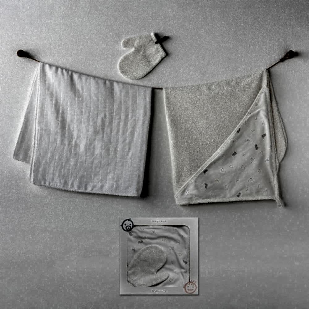 Andywawa Bebek Banyo Havlu Müslin 3'lü Set Ekru