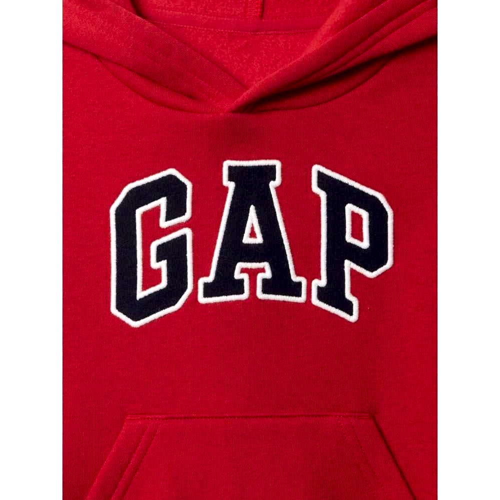 GAP Logolu Erkek Çocuk Relaxed Havlu Kumaş S-Shirt Kırmızı