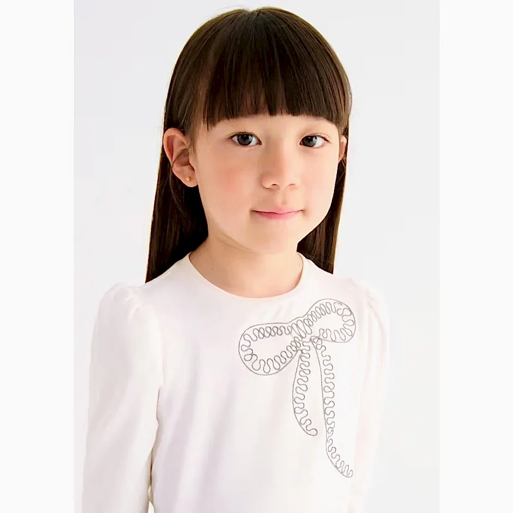 Abel & Lula Kışlık Kız Uzun Kol Bluz Ekru