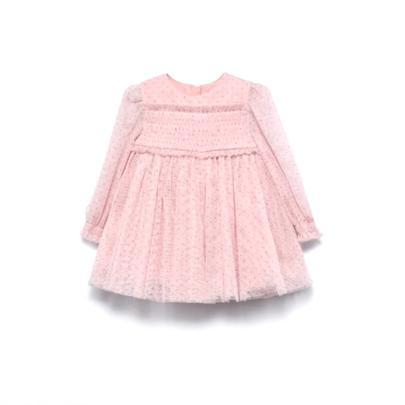 Abel & Lula Kışlık Kız Bebek Elbise Pembe