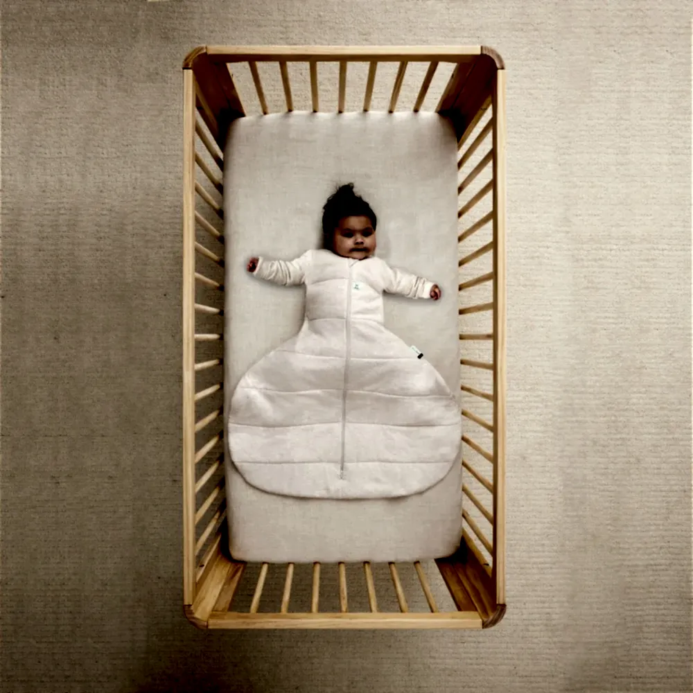 ErgoPouch Organik Pamuklu Kalça Displazya Koşum Uyku Tulumu 3.5 Tog - Oatmeal Marle Ekru