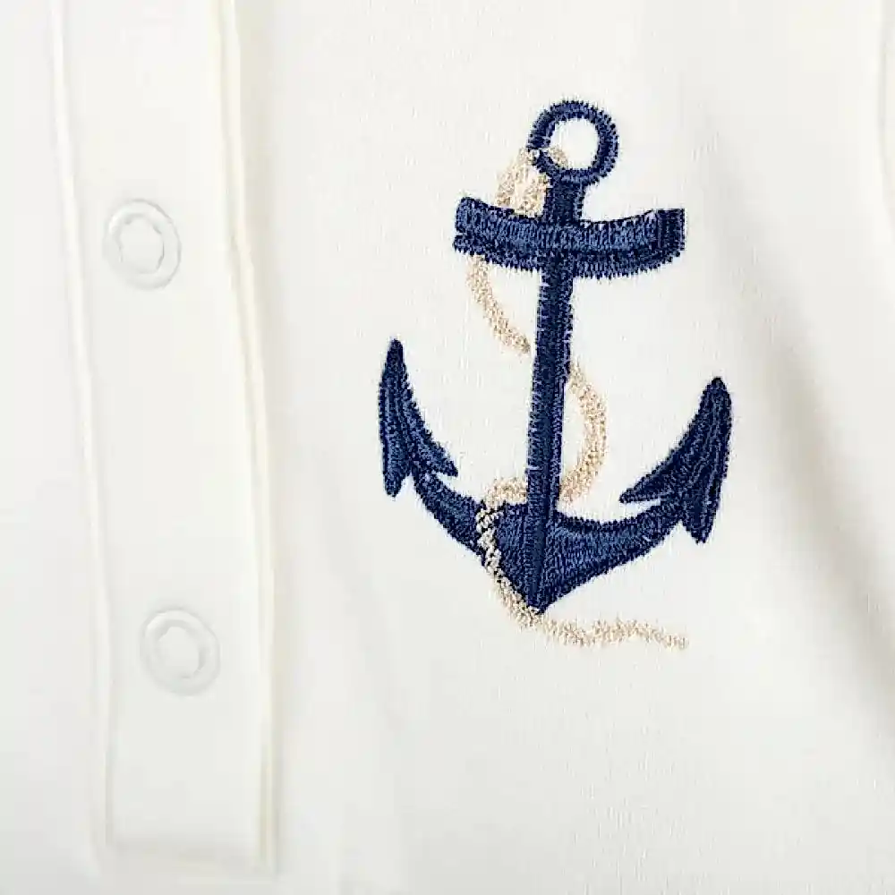 Mayys Baby Asil Marin Nakışlı Organik 5'li Hastane Çıkış Seti Krem