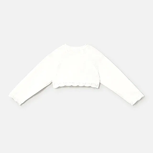 Mayoral Kışlık Kız Bebek Örme Bolero Ceket Ekru