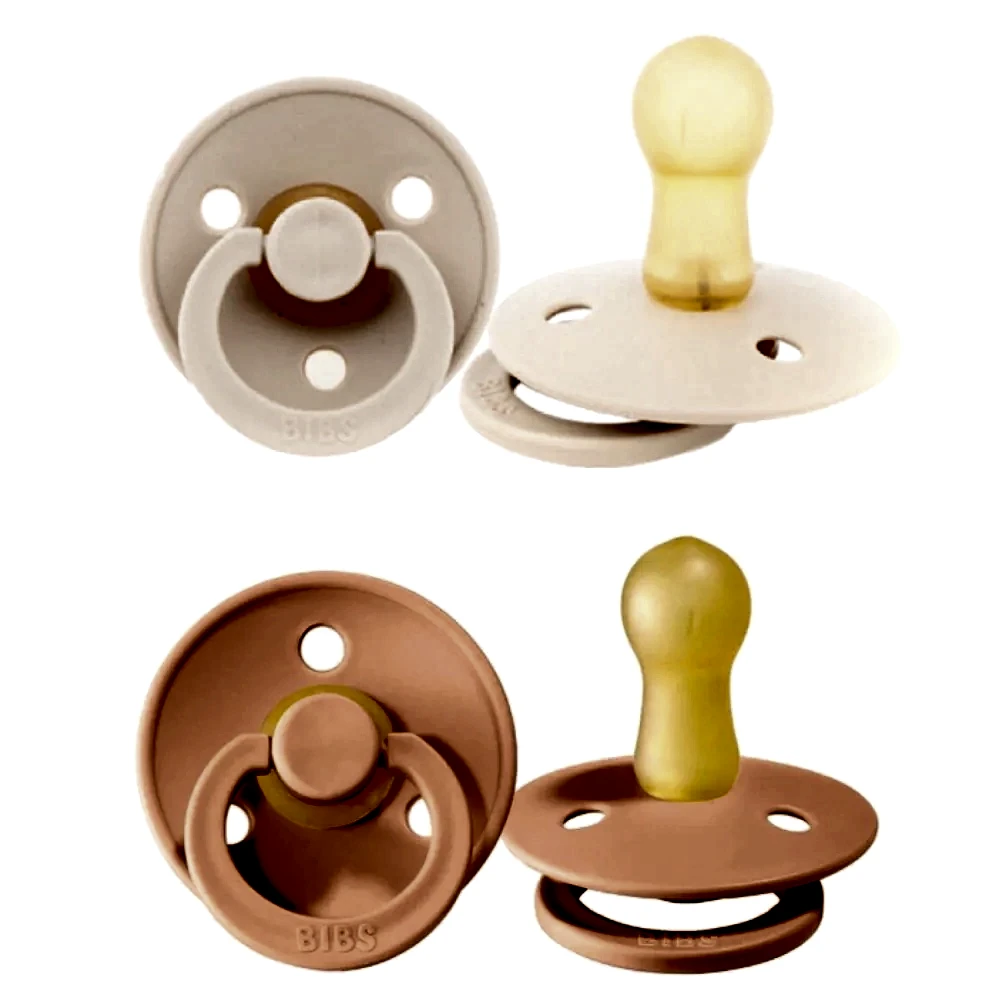 Bibs Colour Bebek Doğal Kauçuk Emzik Vanilla / Peach 0-6 Ay Krem