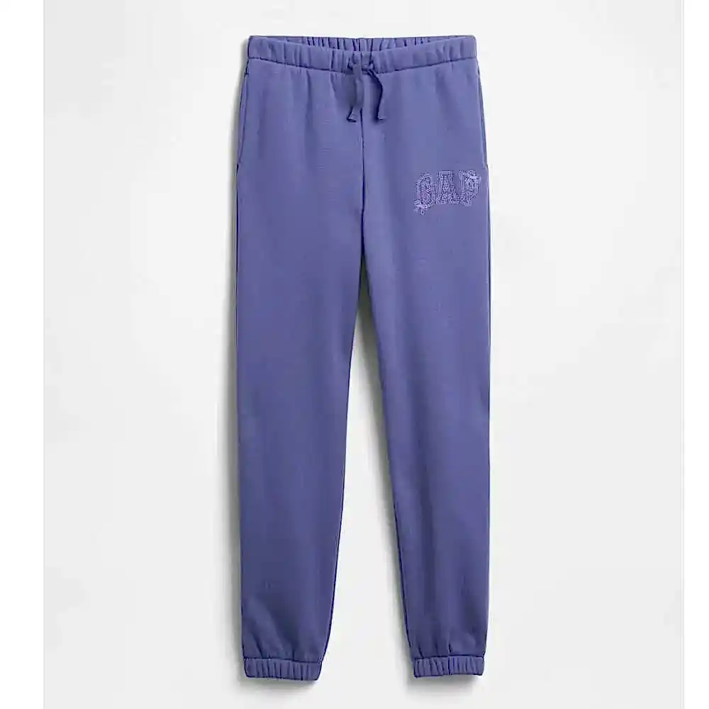 GAP Logolu Kız Çocuk Jogger Eşofman Altı Mor