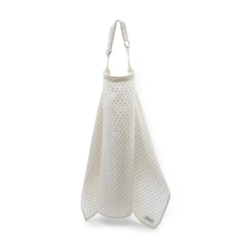 Miniboni Müslin Emzirme Örtüsü White Yeşil