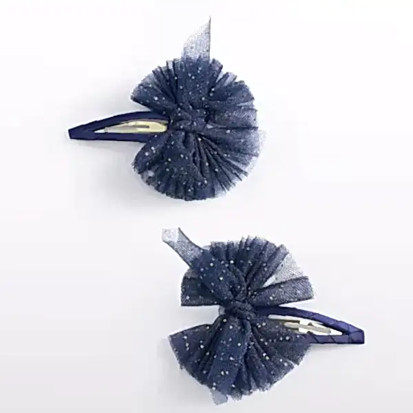 Abel & Lula Kışlık Kız Saç Tokası İkili Lacivert