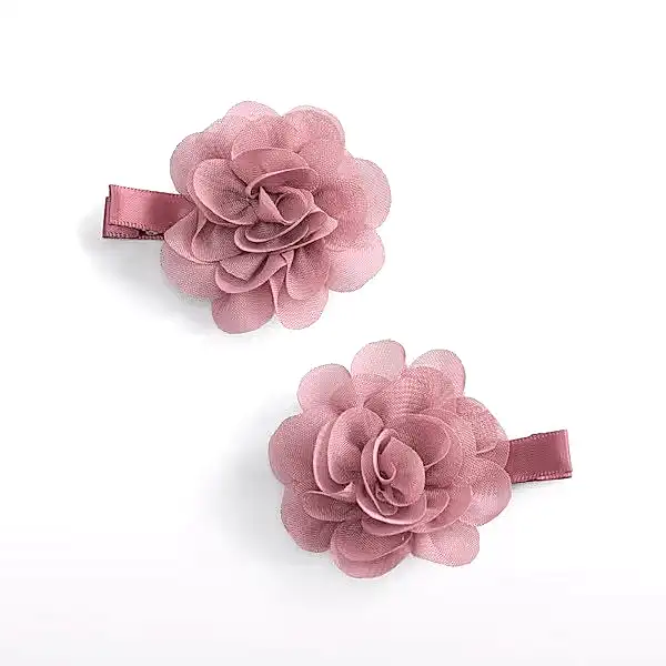 Abel & Lula Kışlık Kız Bebek Saç Tokası İkili Pembe