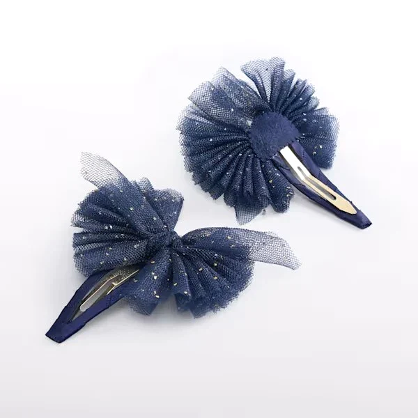 Abel & Lula Kışlık Kız Saç Tokası İkili Lacivert