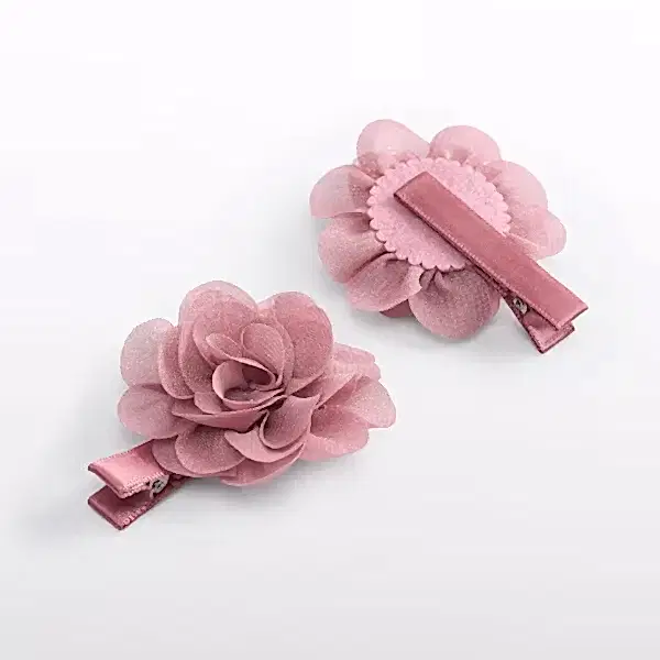 Abel & Lula Kışlık Kız Bebek Saç Tokası İkili Pembe