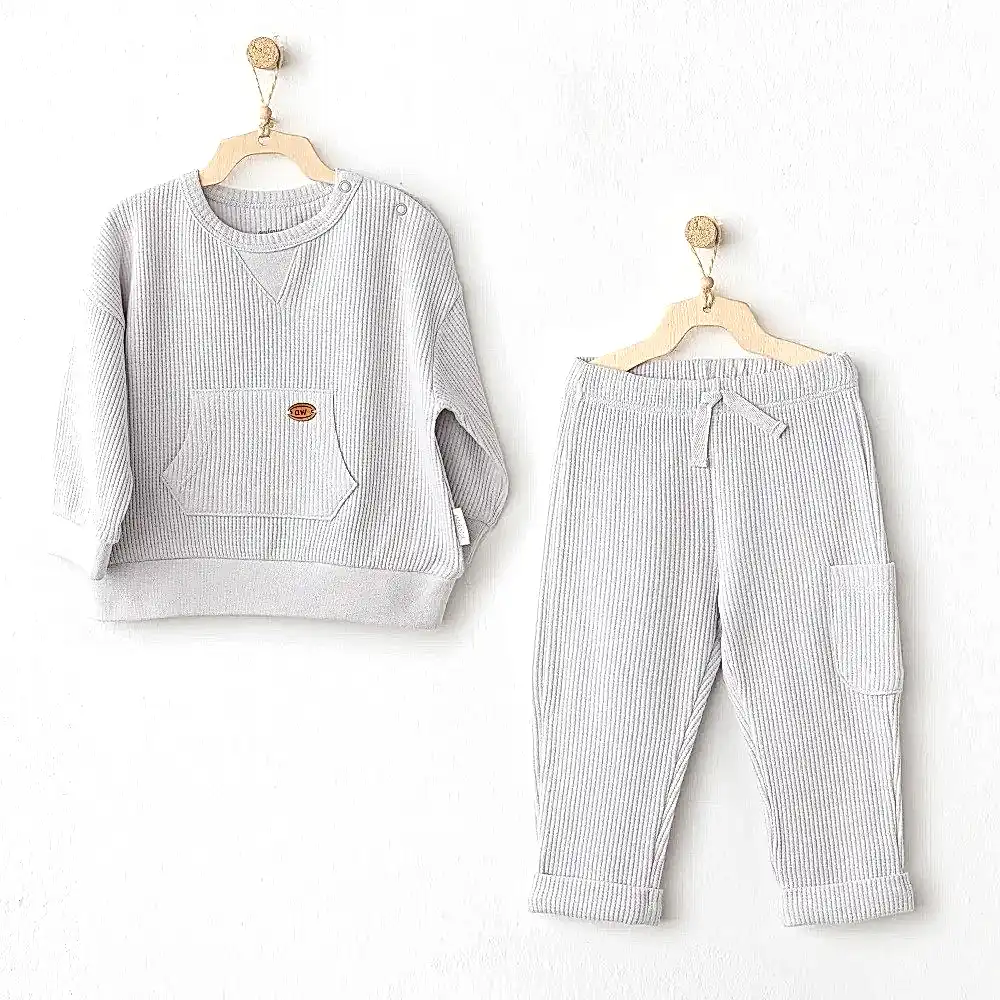 Andywawa Kışlık Bebek 2'li Takım - Casual Gri