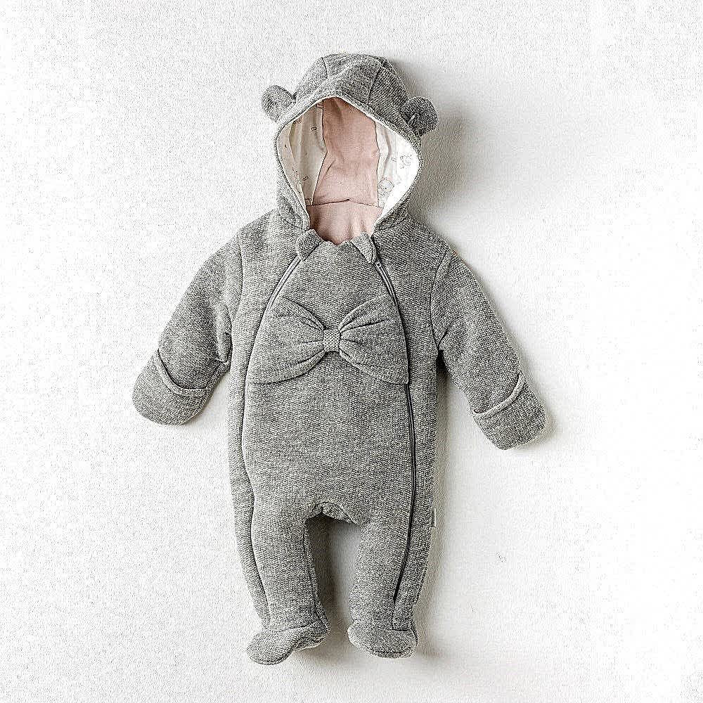 Andywawa Kışlık Kız Bebek Astronot Ballerina Gri