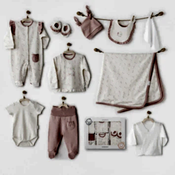 Andywawa Kız Bebek 10'lu Hastane Çıkış Seti Pembe