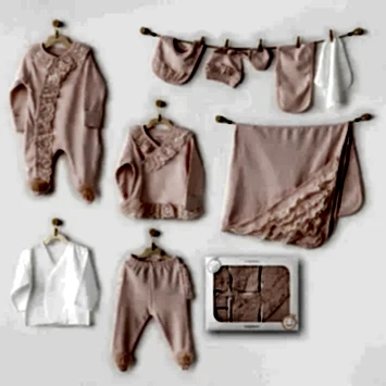 Andywawa Yazlık Kız Bebek 10'lu Hastane Çıkış Seti Somon