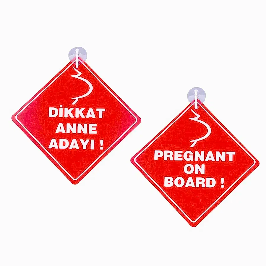 Baby Jem Arabada Bebek Var Kırmızı