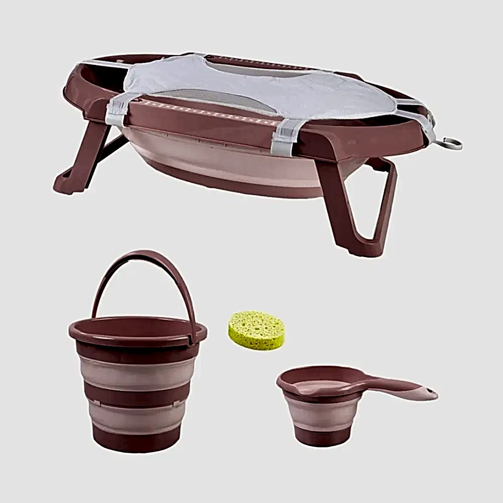 Babyjem Bebek 5'li Katlanabilir Banyo Seti Somon