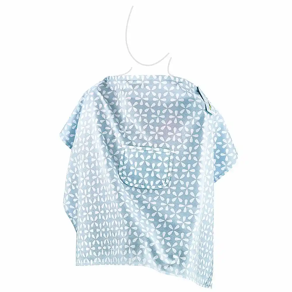 Babyjem Büyük Cepli Anne Emzirme Önlüğü Mavi