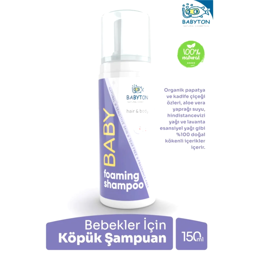 Babyton Baby Foaming Shampoo 150 ml (Köpük Konak Önleyici)