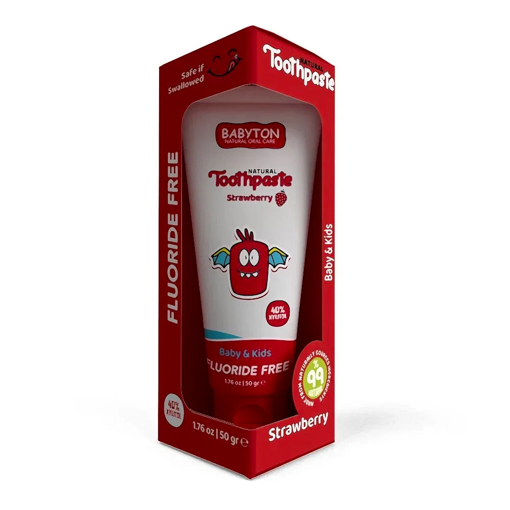Babyton Bebek ve Çocuklar için Organik Diş Macunu Çilek Aromalı