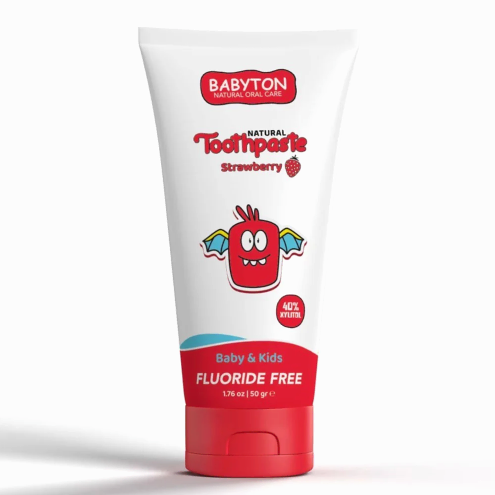 Babyton Bebek ve Çocuklar için Organik Diş Macunu Çilek Aromalı