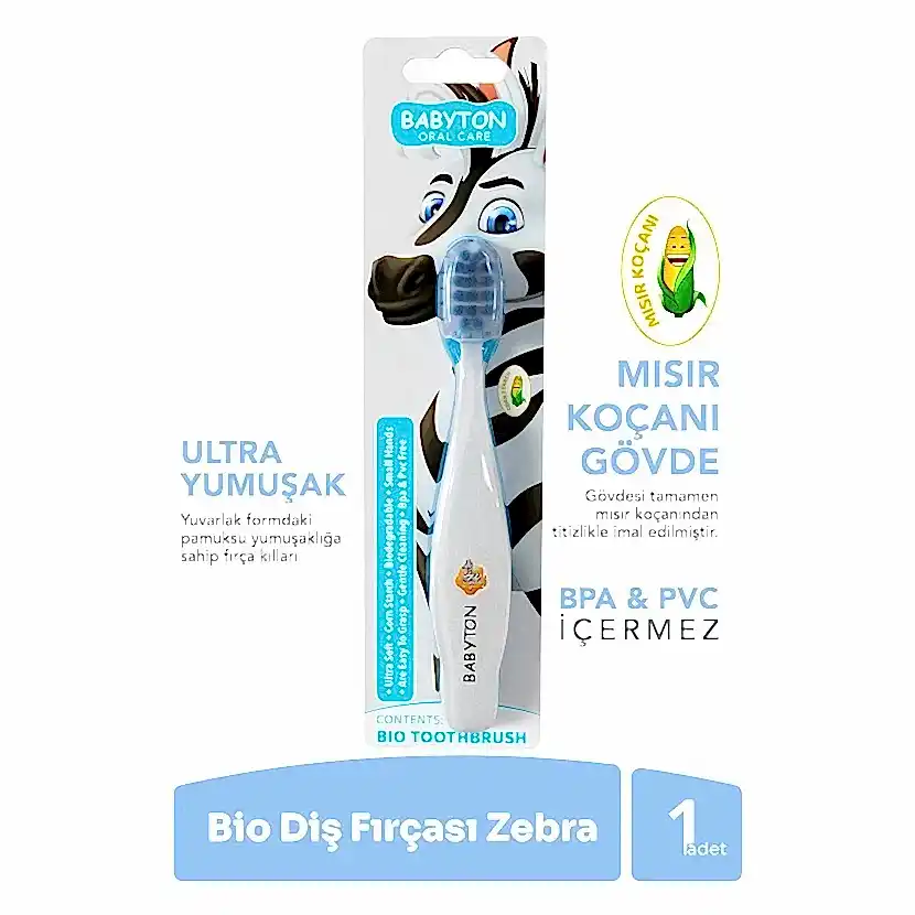 Babyton Bio Diş Fırçası Zebra STD