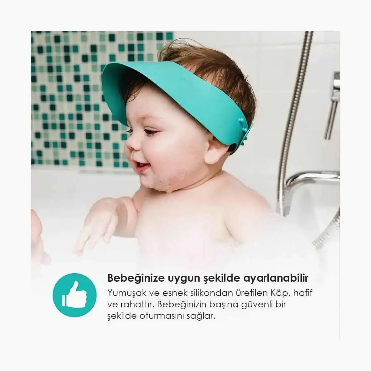 Bblüv Kap Silikon Şampuan Siperi Mavi