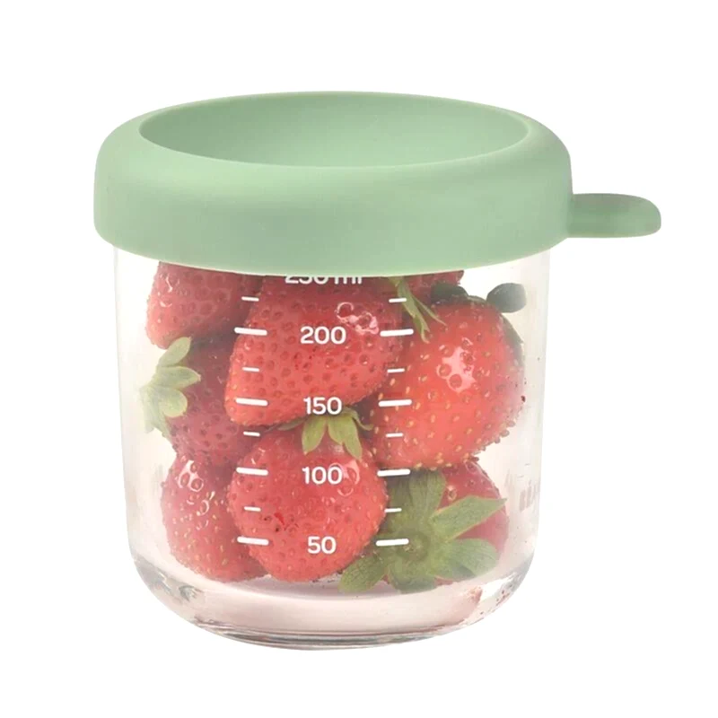 Beaba Bebek Cam Mama Saklama Kavanozu 250 Ml, Sage Green