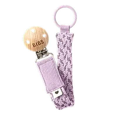 Bibs Paci Braid Violet Sky - Mauve Emzik Askısı