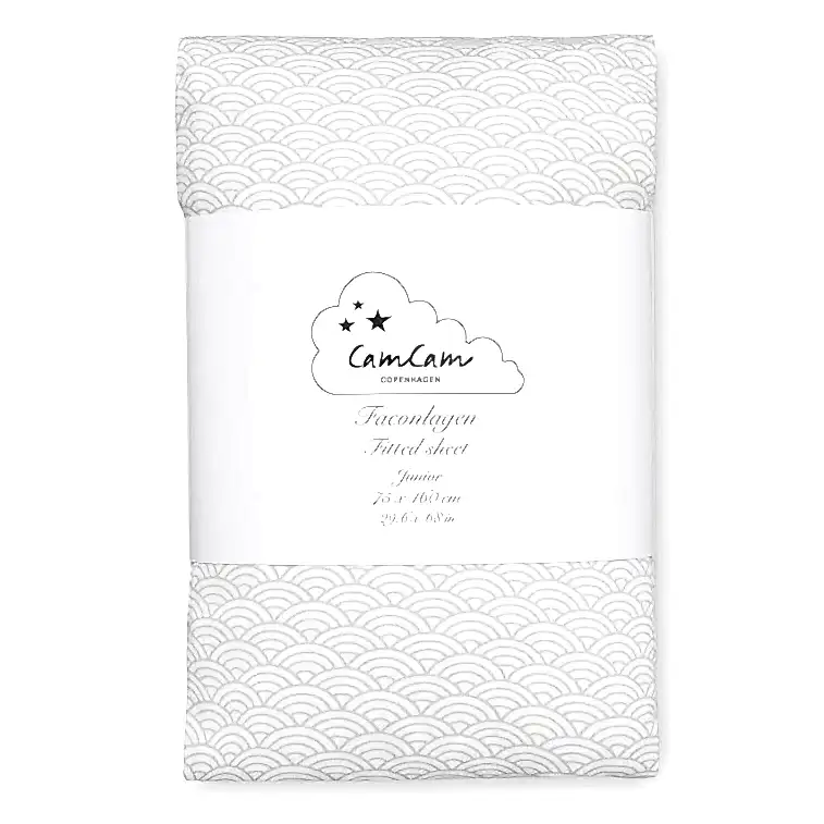 Cam Cam Grey Wave Junior Çocuk Çarşafı 70x160 cm