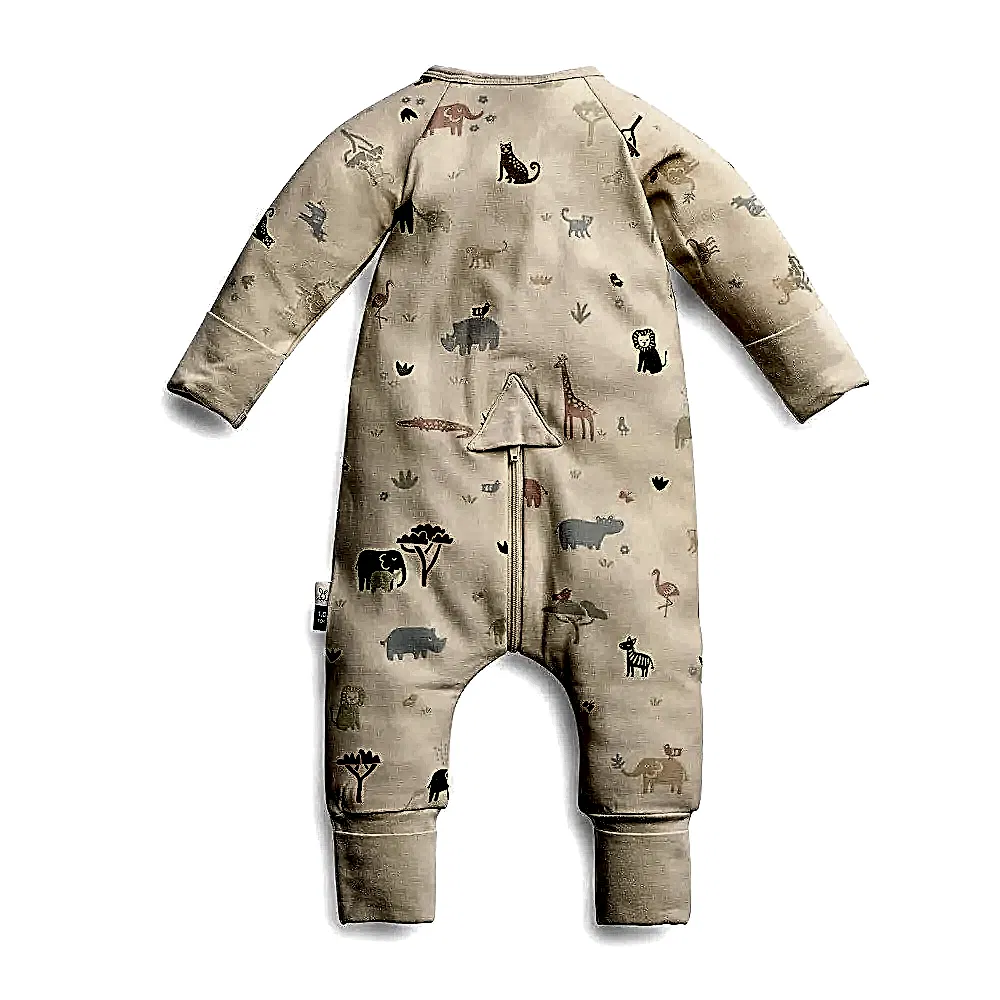 ErgoPouch Organik Pamuklu Patikli Pijama Tulum 0.2 TOG Savannah Krem