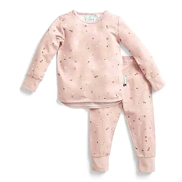 ErgoPouch Organik Pamuklu Uzun Pijama Takımı 0.2 Tog - Daisies Pembe