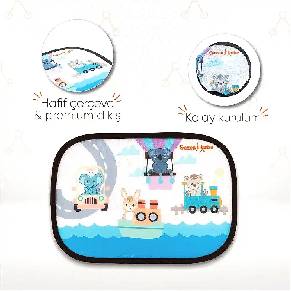 Gezenbebe Hero Araba İçin Bebek Güneşliği