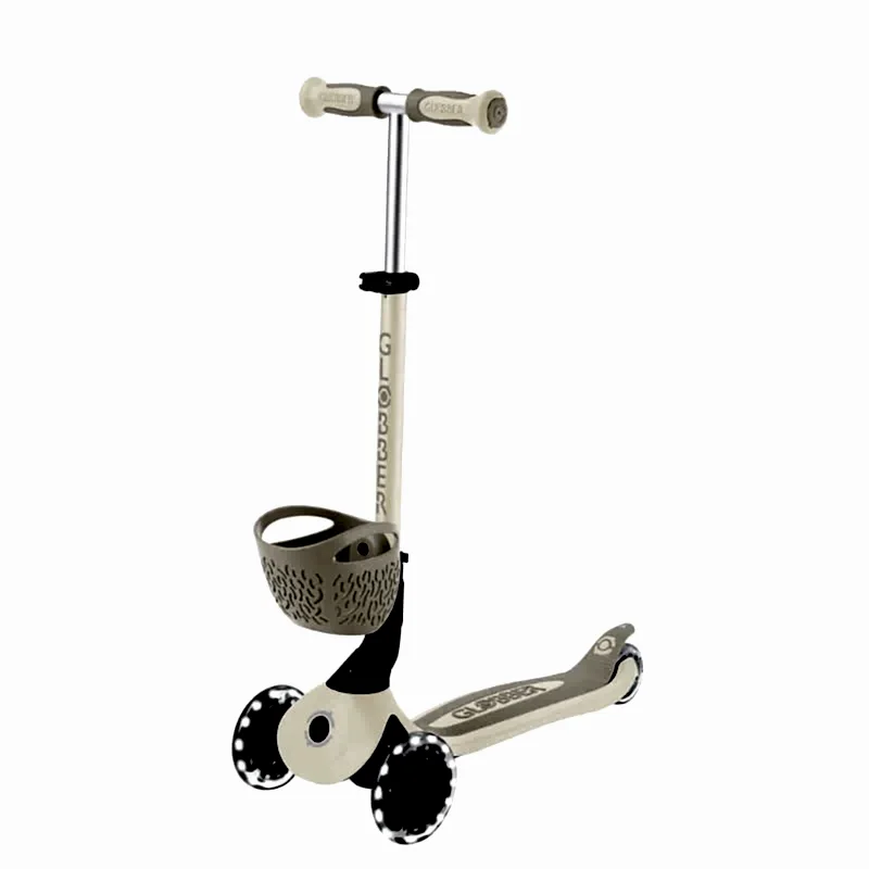 Globber Go Up Baby 360 Işıklı Scooter - Koyu Bej