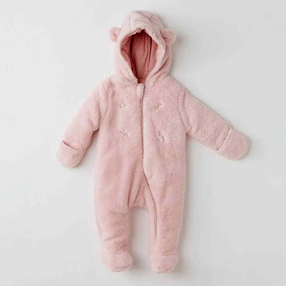 Andywawa Kışlık Kız Bebek Tulum Kozmonot Pramsuıt Welsoft Mon Petit Amour Pembe