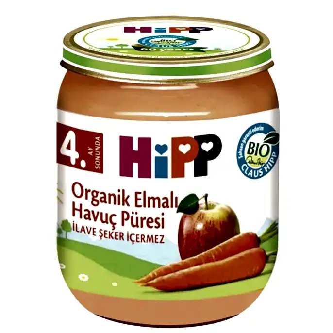 Hipp Organik Elmalı Havuç Püresi 125 gr