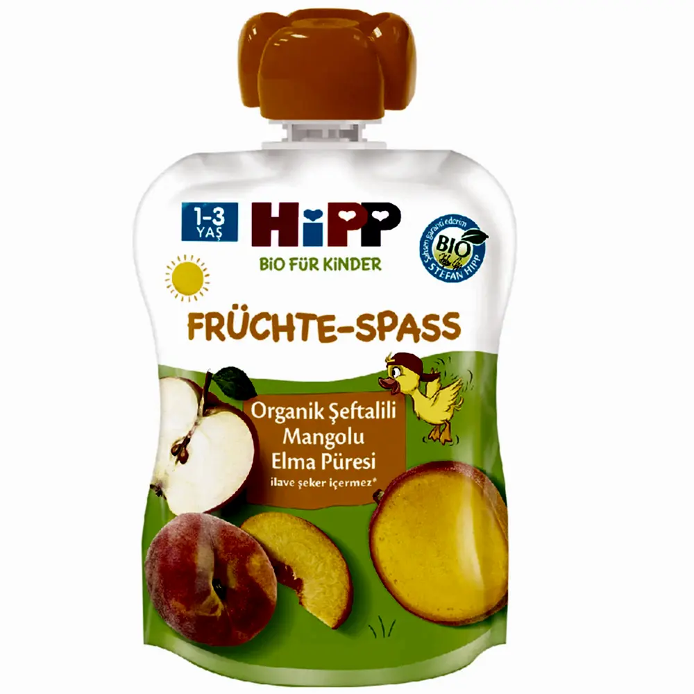 Hipp Organik Şeftalili Mangolu Elma Püresi 100 gr STD