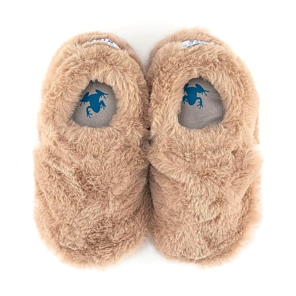 Hopfrög Furry Furry Bej Kürk Barefoot Patik Bej