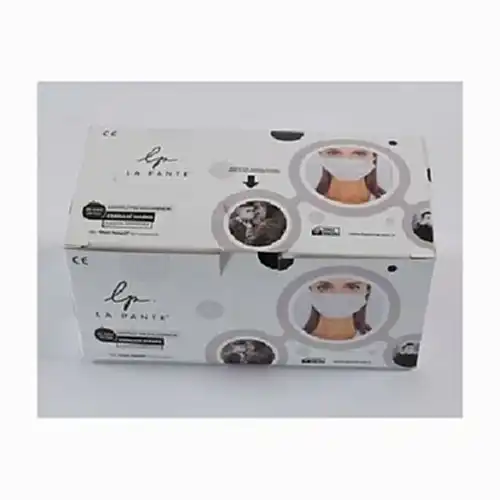 LA PANTE Lastikli Tek Kullanımlık 3 Katlı Telli Yetişkin Cerrahi Maske STD