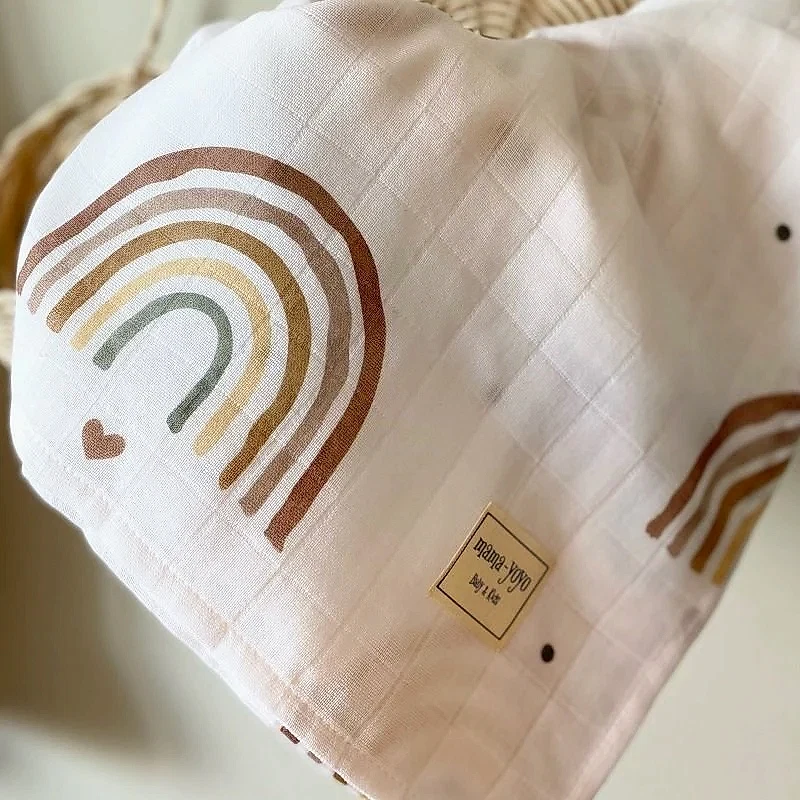 Mama Yoyo New Rainbow- Çok Amaçlı Organik Müslin Örtü 120*120