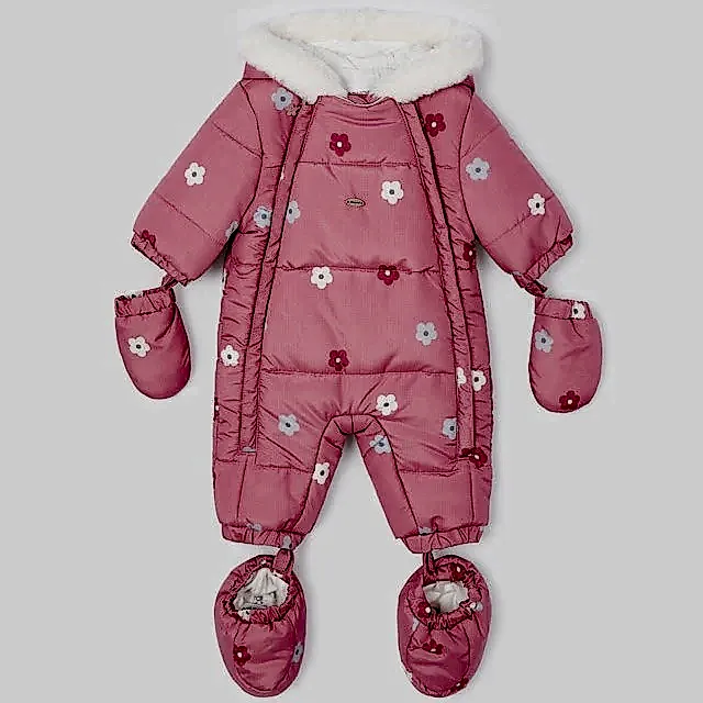 Mayoral Kışlık Bebek Kar Tulumu - Astronot Koyu Pembe