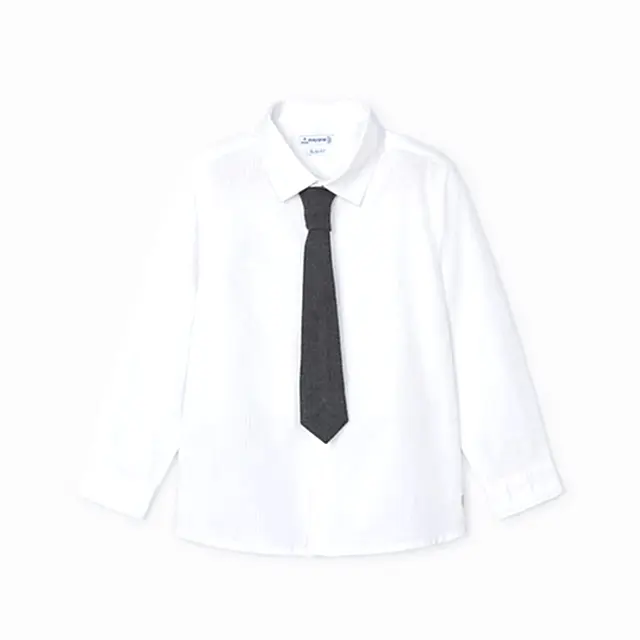 Mayoral Kışlık Erkek Gömlek Kravat Set Beyaz