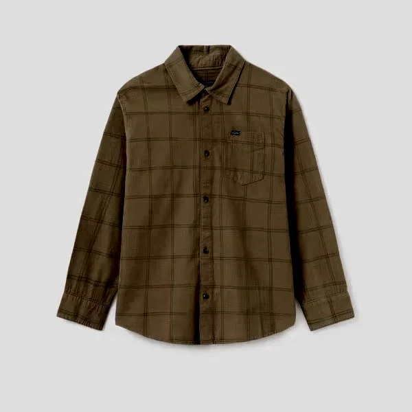 Mayoral Kışlık Erkek Uzun Kol Çizgili Gömlek Yeşil