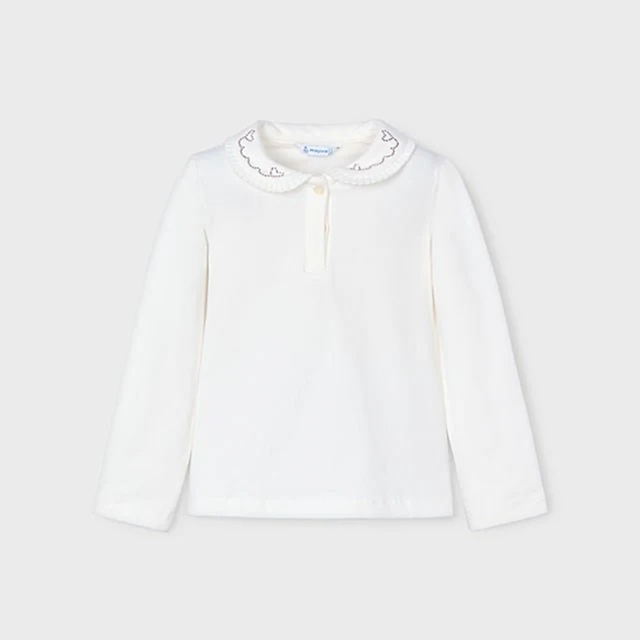 Mayoral Kışlık Kız Basic Uzun Kol Bluz Ekru