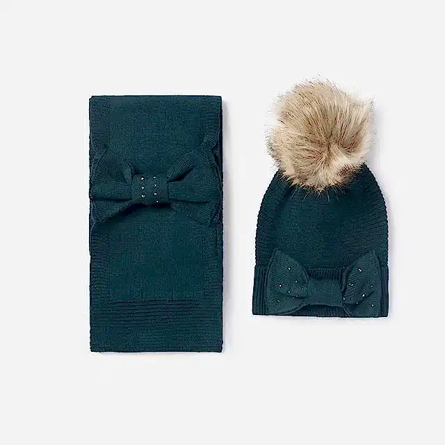 Mayoral Kışlık Kız Örme Atkı Bere Set Yeşil