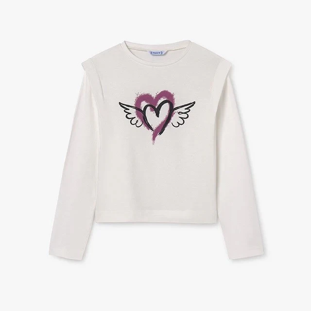 Mayoral Kışlık Kız Uzun Kol Bluz Ekru