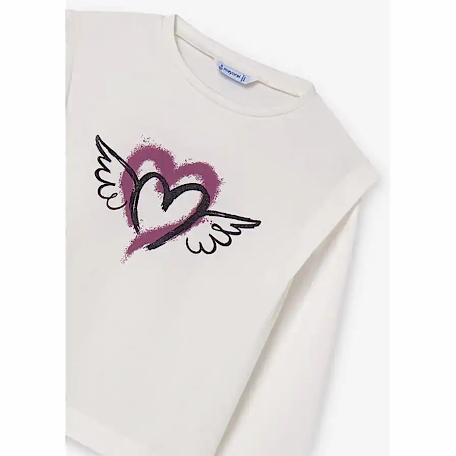 Mayoral Kışlık Kız Uzun Kol Bluz Ekru