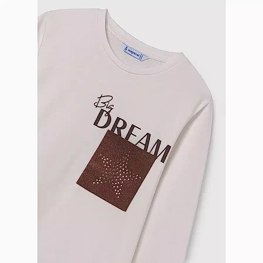 Mayoral Kışlık Kız Uzun Kol Bluz Ekru