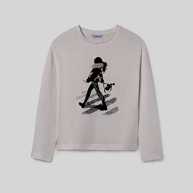 Mayoral Kışlık Kız Uzun Kol Bluz Ekru