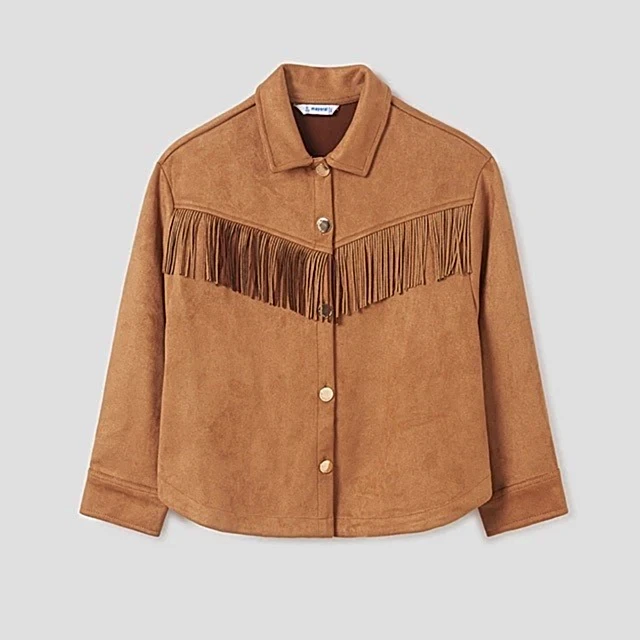 Mayoral Kışlık Kız Uzun Kol Gömlek Taba